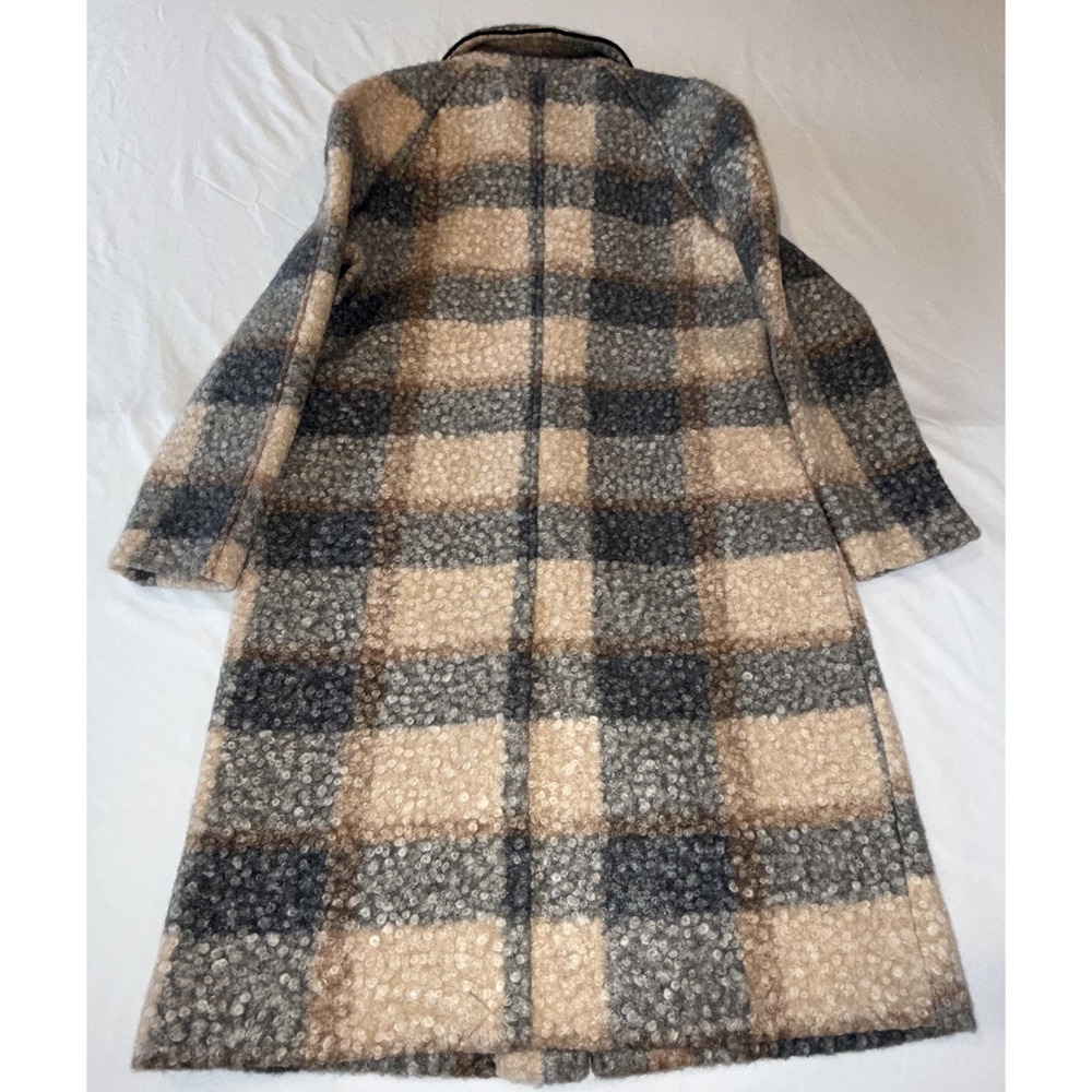 Ellen Tracy Plaid Boucle Textured Midweight Coat Plaid Small MultiColor - Picture 3 of 12